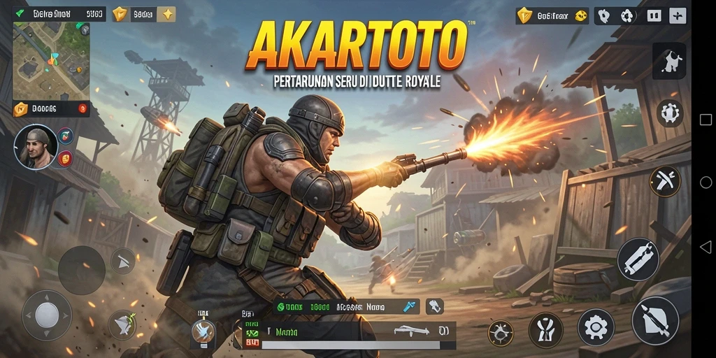 Tampak permainan seru dengan strategi Battle Royale.