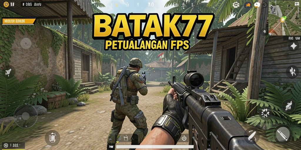 Tampilan gameplay menarik dalam pertempuran FPS BATIK77.