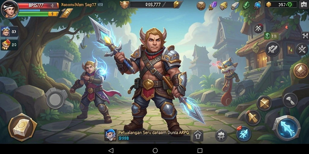 Screenshot gameplay ARPG yang mendebarkan di BPJS777.