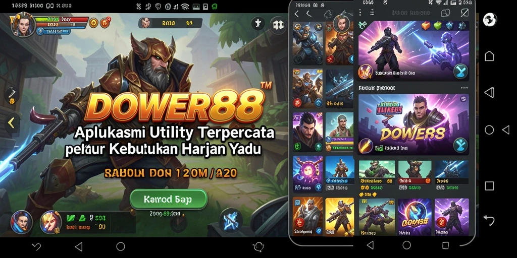 Tampilan antarmuka DOWER88 yang sederhana dan efektif.