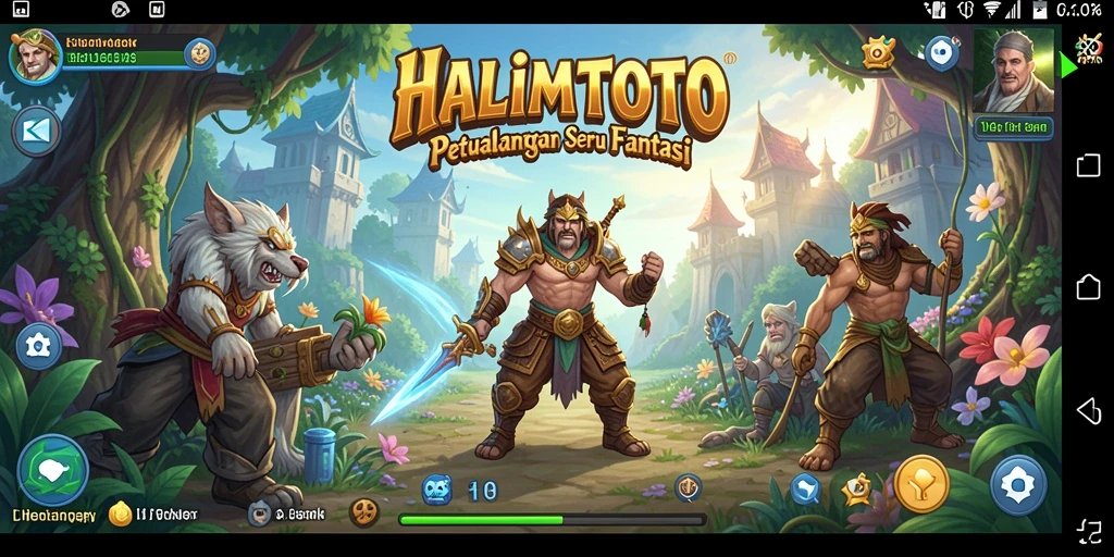 Gameplay seru dalam dunia fantasi HALIMTOTO yang penuh petualangan.