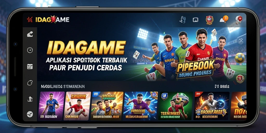 Tampilan gameplay IDAGAME yang menampilkan berbagai pilihan taruhan olahraga.