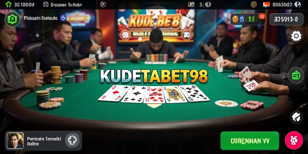 Tangkapan layar utama KUDETABET98 menunjukkan aksi seru dari permainan Poker.