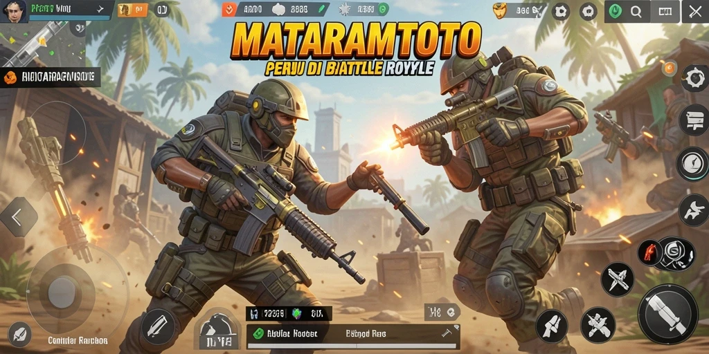 Tampilan menarik dari gameplay MATARAMTOTO dalam pertarungan Battle Royale.