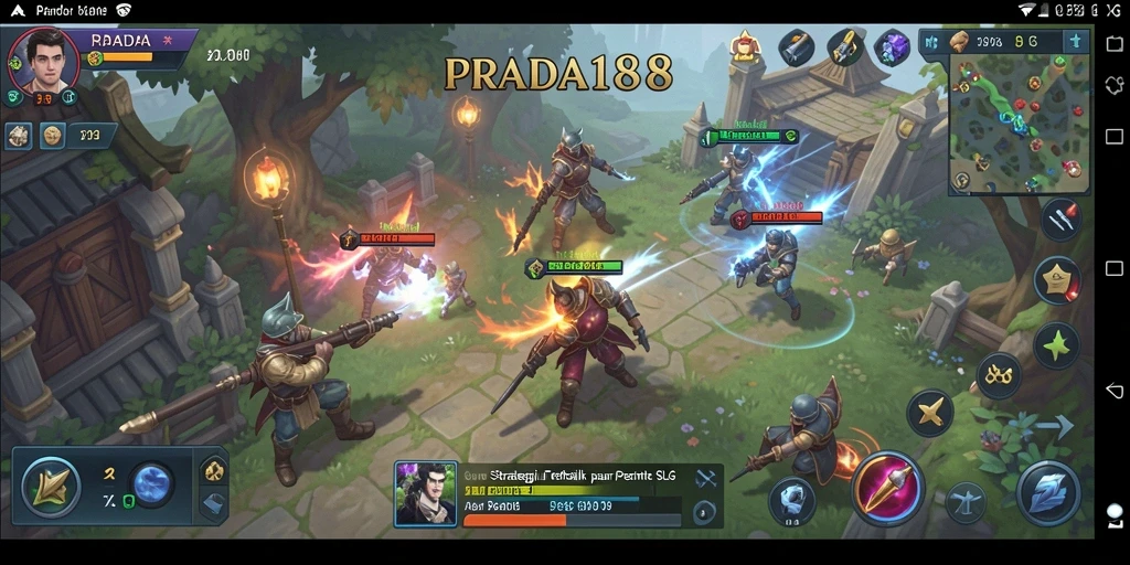 Tangkapan layar gameplay PRADA188 yang menunjukkan strategi saat bertempur.