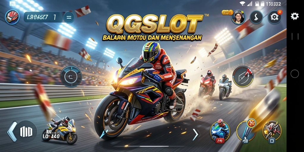 Tangkapan layar QQSLOT menampilkan aksi balapan motor yang mendebarkan.
