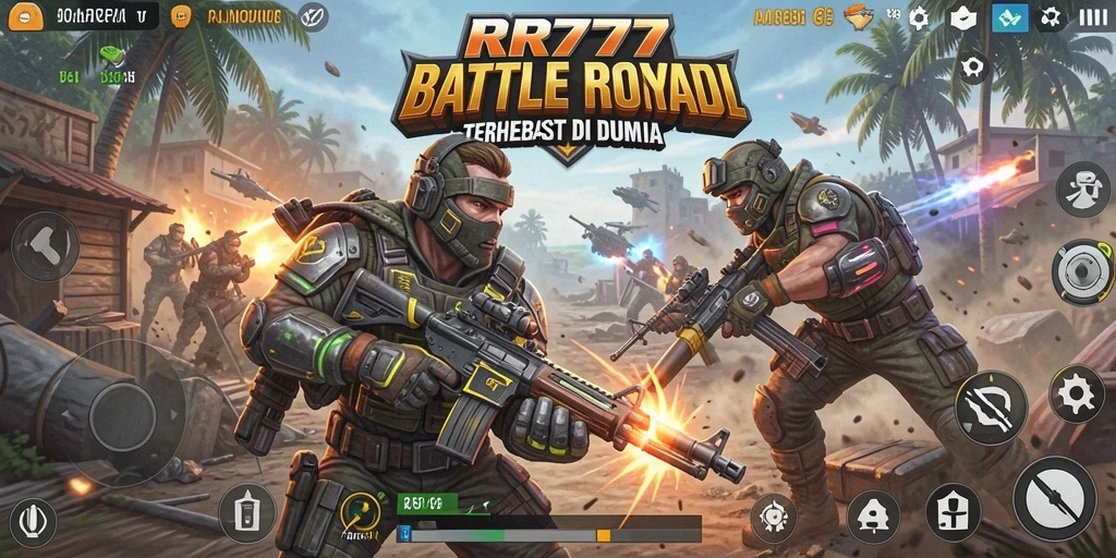 Gameplay seru di RR777 dengan aksi Battle Royale yang mendebarkan.