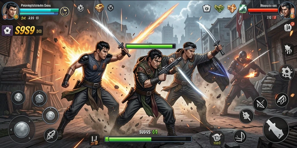 Tampilan gameplay Fighting yang seru dan menegangkan.