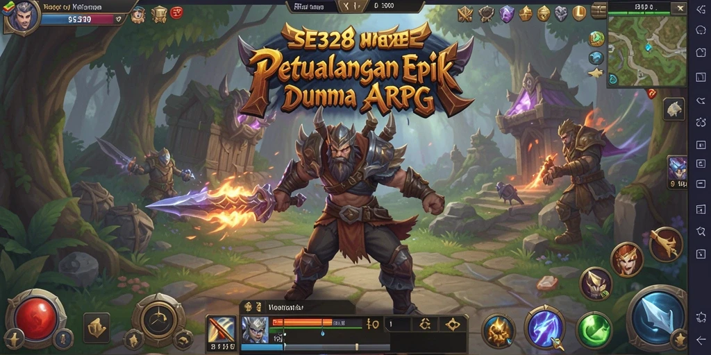 Tangkapan layar gameplay SE328 menampilkan aksi seru karakter dalam pertarungan ARPG.