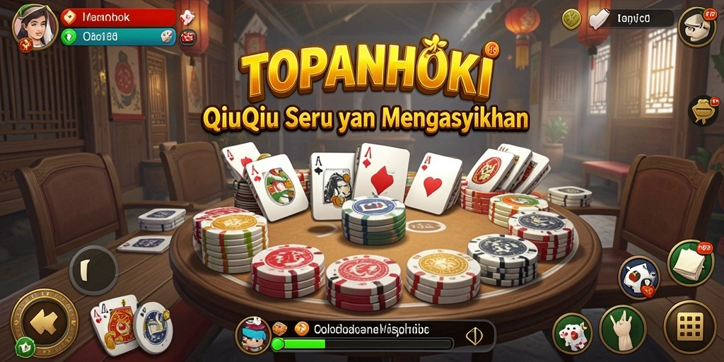 Tangkapan layar gameplay QiuQiu yang mendebarkan di TOPANHOKI.