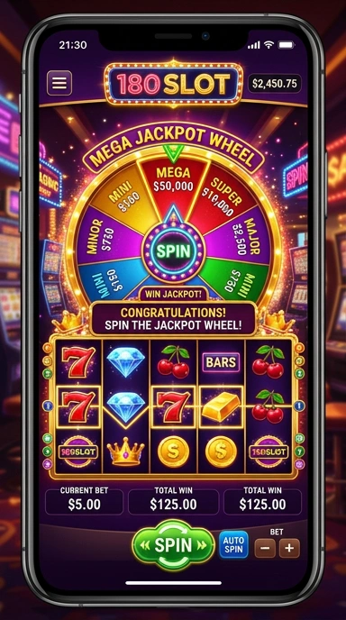Screenshot tampilan beranda aplikasi 180slot.